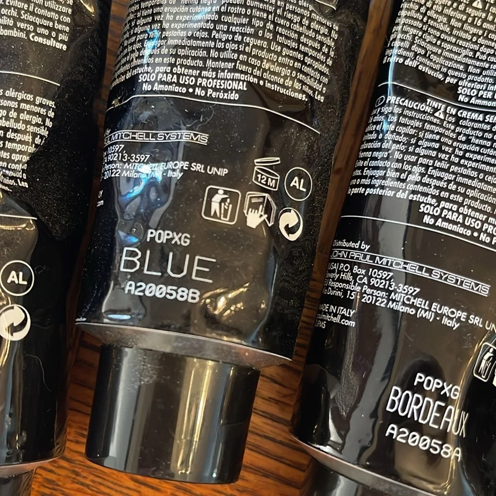 Paul Mitchell POP XG FUN COLORS  HAIR COLOR 6 used tubes all colors